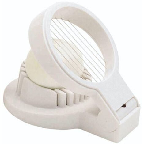 KitchenCraft Affettauova, Tagliauova Multifunzionale, in Plastica con Filo in Acciaio Inox, 12 x 9 x 4cm, Bianco (1/5)