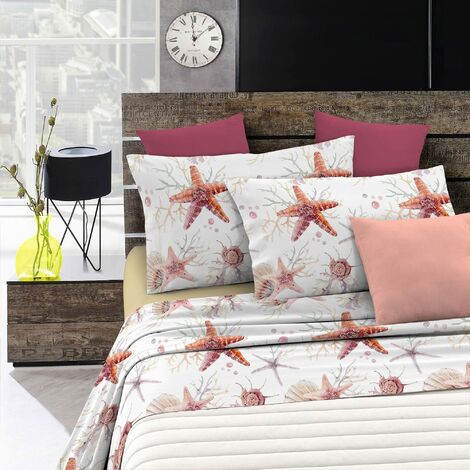 ATHENA Parure copripiumino, 100% Cotone, BELEN ROSSO