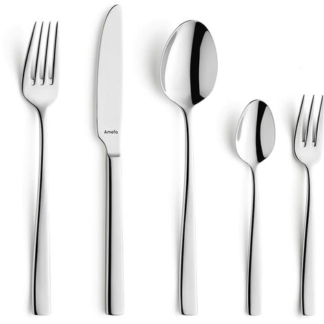 Amefa Fresh 1316 - Set di posate per 12 persone, 60 pezzi, in acciaio inox, antiruggine, lavabili in lavastoviglie, da tavola