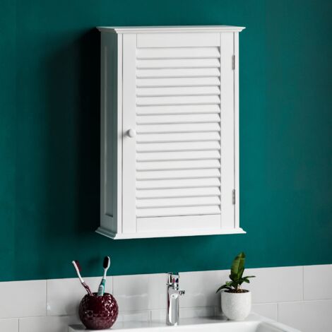 Bath Vida Priano - Armadietto Da Bagno Alto 2 Ante, Finitura Grigio, In MDF