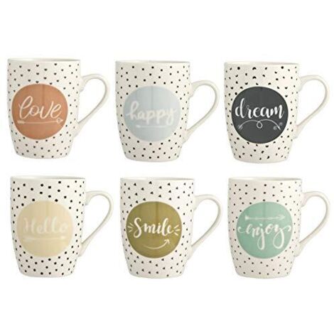 H&h set 6 mug new bone china enjoy cc 350 (1/4)