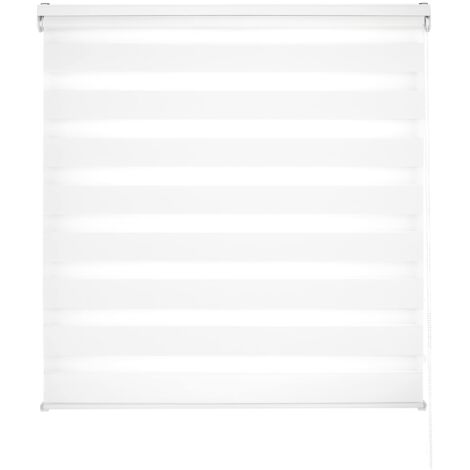Blindecor Lira tenda a rullo giorno e notte, colore Bianco sporco, tenda per interni 100 x 250 cm (Larghezza x Altezza)  Dimensioni del tessuto 97 x 245 cm. Eleganti tende giorno e notte