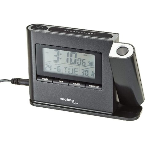 techno line WT 519 Orologio Radio, Nero, 12.9x3.4x9.2 cm