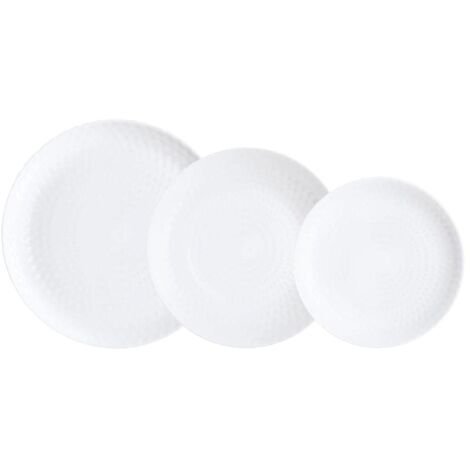 Luminarc Pampille Bianco Stoviglie Opal 18 Pezzi - 6 Persone Bianco (1/5)