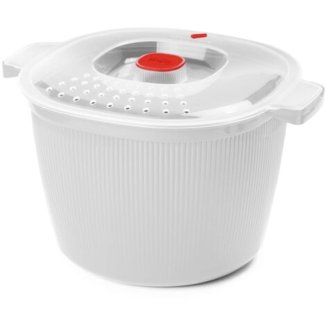Snips Cuoci Pasta per Microonde  4 LT  Contenitore Per Microonde  Colore Bianco  Linea Tempozero  26,5 x 22 x 16,5 cm  BPA Free  Made in Italy