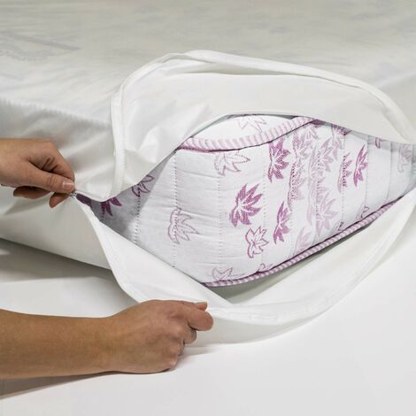 Allergosystem Set Antiacaro Sogno Composto da coprimaterasso con Cerniera per Letto Matrimoniale, 170x200x20cm e 2 copricuscino, 50x80cm, Polyester (1/4)