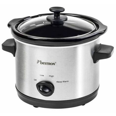 Pentola a cottura lenta Bestron ASC150 1,5 l acciaio inox/nero