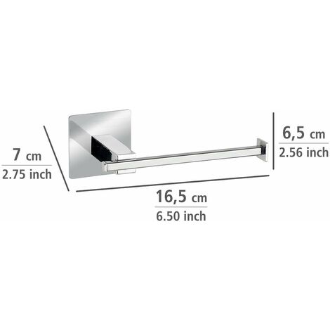 WENKO Turbo-Loc® Quadro portarotolo - Fissaggio senza trapano, Acciaio  inossidabile, 16.5 x 6.5 x 7