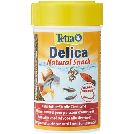Tetra Delica Bloodworms 100 ml, Mangime Naturale per Tutti i Pesci Ornamentali