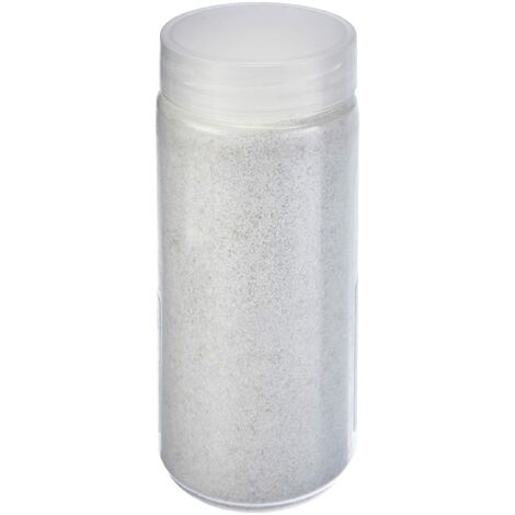 Heku 30330-01 decorativa/sabbia colorata bianca, 750 g, in barattolo richiudibile, 750g / Körnung 0,1mm