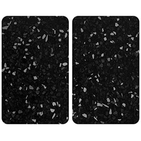 WENKO Copertura per fornello universale terrazzo, set 2 pezzi per tutti i tipi di fornelli in vetro temperato, utilizzabile anche come tagliere, igienico, resistente a graffi e urti, 30 x 52 cm