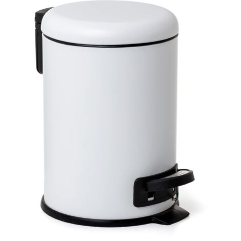 Cestino Bagno Con Pedale – In Acciaio Inox, Capacità 3L, Interno Rimovibile, Colore Taupe