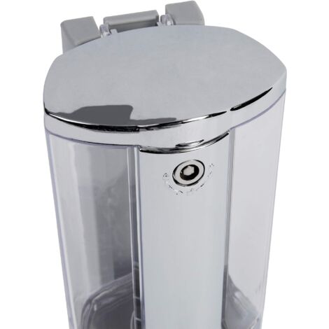 Dispenser sapone bianco c/coperchio nero 250 ml