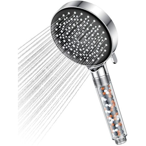 Soffione Doccia Alta Pressione Grande (130 mm) Con Tubo 1,5M, 3 Tipi di