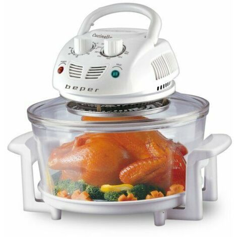 Beper BF.640 – Forno Ventilato Multifunzione 12L, Anello di Prolungamento per Capienza Totale 18L, Timer 60 Minuti, Temperatura Regolabile fino a 250°, Accessori Inclusi, Risparmia Energia e Tempo
