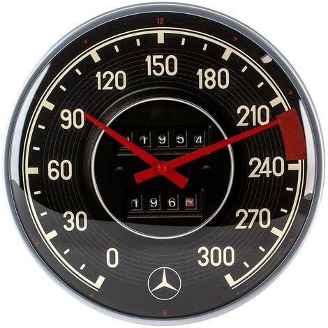 Nostalgic-Art, orologio da parete rétro, Mercedes Benz, tachimetro, idea  regalo per gli amanti degli accessori auto, grande orologio da cucina dal  design vintage, decorazione, 31 cm, 51091