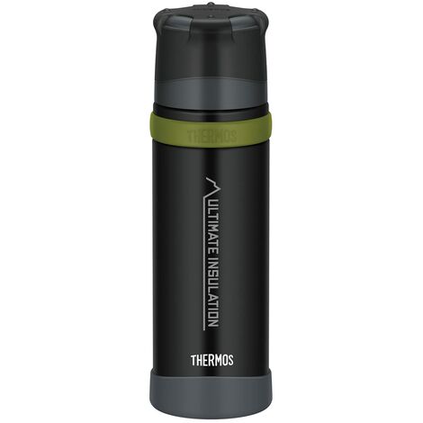 Thermos Mountain Beverage Bottle Bottiglia, Acciaio Inossidabile, Carbone Nero Opaco, 500 ml (1/5)