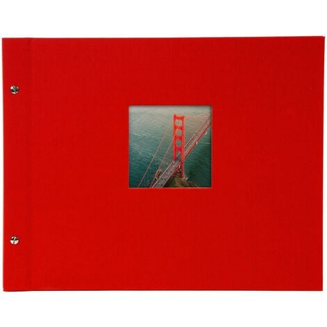 Goldbuch Bella Vista Album portafoto, 25 x 25 cm, 60 pagine con pergamena,  rosso, 39x31 cm