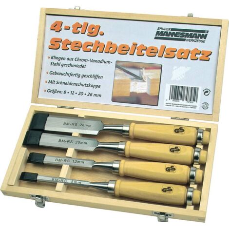 Set di scalpelli Brüder Mannesmann 4 pezzi beige argento