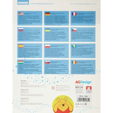 AG Design - Wall Sticker Disney - Autoadesivo - Disney Princesse - adesivo  - 30 x 30 cm, 1 parte - DKs