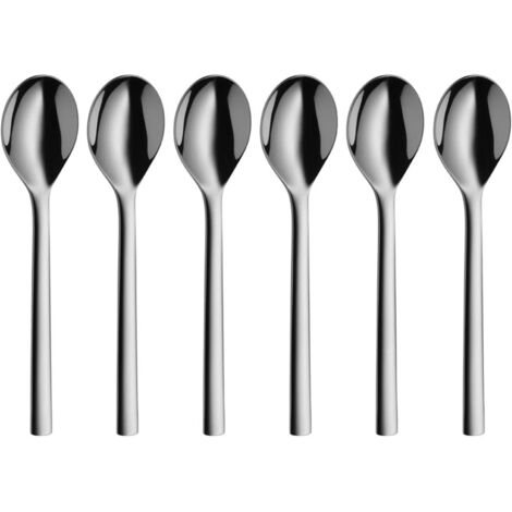 WMF Cucchiaio da caffè, Acciaio Inossidabile, Argento, 11.1 x 14.9 x 7.1 cm (1/4)