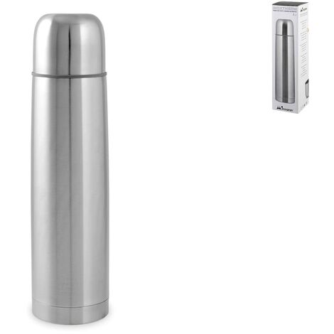 Inoxpran Classic Thermos per Alimenti Caldi e/o Freddi, Ideale per Sport, Ufficio e Viaggi, Metallo, Grigio, 1 L (1/5)