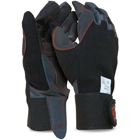 Oregon 295395 - Guanti protettivi in pelle elastica per la motosega, taglia XL