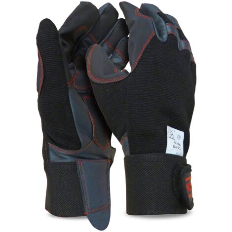 Oregon 295395 - Guanti protettivi in pelle elastica per la motosega, taglia M