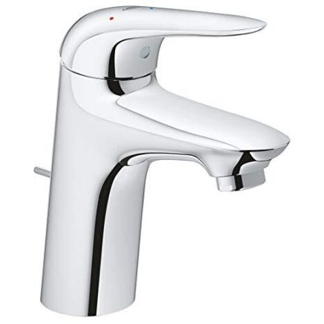 Grohe 23709003 Eurostyle New Miscelatore Monocomando per Lavabo, Leva Aperta, Cromo, Taglia S (1/4)
