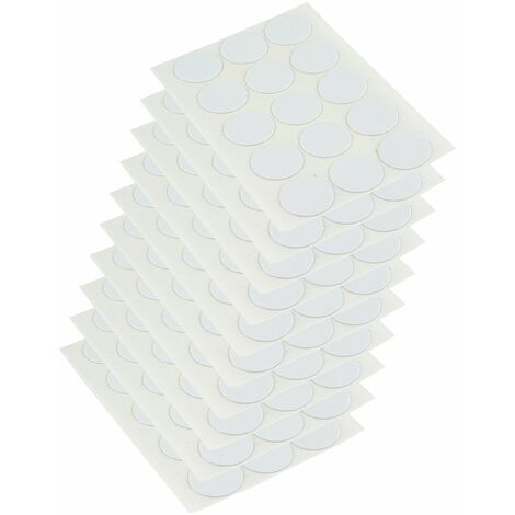 Emuca - Tappo coprivite Adesivo, Ø20mm, Bianco, Confezione di 150 Pezzi (1/5)