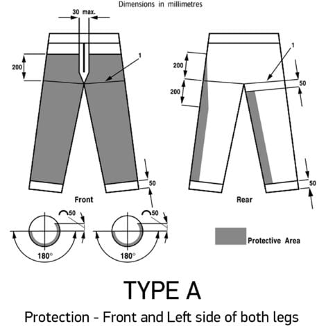 Oregon Scientific Yukon, Pantaloni con protezione antitaglio per motosega,  tipo A, taglia: L