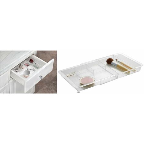 Interdesign 40530EU Linus - Organizer estraibile per cassetto, colore:  Trasparente