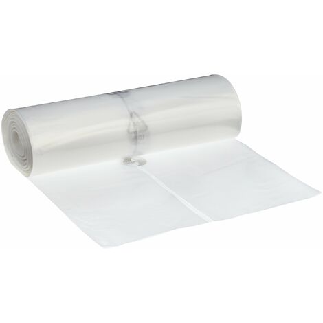 Deiss Premium - Sacchi della spazzatura, bianco o trasparente, da 70 o 120 litri, 120 Liter - 70 my, trasparente, 1