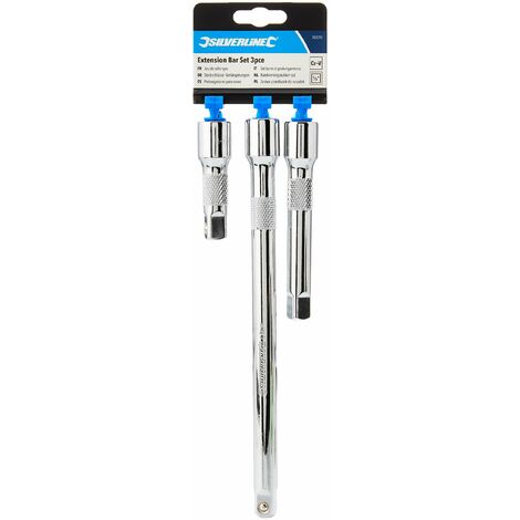 Silverline 783095 Serie di 3 Prolunghe per Cricchetto da 1/2"