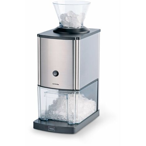 Gastronoma Tritaghiaccio in acciaio inox ideale per bibite, cocktail o preparazione di dessert freddi,1 kg di ghiaccio tritato al minuto, capacità 3 litri, 80 watt (1/4)