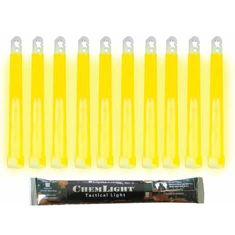 Cyalume Bastoncino luminoso giallo militare ChemLight Lightsticks 15cm - Light Sticks ultra-luminosi 12 ore (Scatola da10) (1/3)