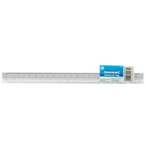 Silverline 731001 Règle Kutch 300mm Aluminium Moulé Triangulaire Avec Échelles