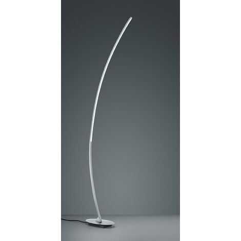 Reality Solo Piantana LED, Curva Integriert, 11 W, Alluminio Spazzolato, 35  x 15 x 158 cm