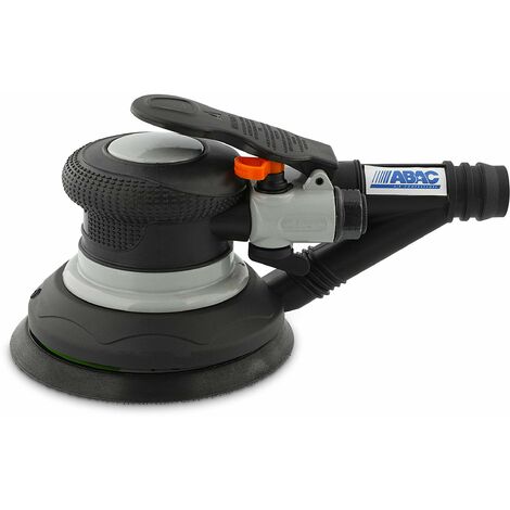 ABAC Smerigliatrice Orbitale Pneumatica G-225, Smerigliatrice per Dischi da 125mm, Smerigliatrice Auto aspirante, Inclusi Chiave Esagonale, Tubo e Sacco per Polvere