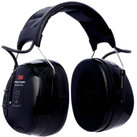 3M HRXS220A Cuffie Elettroniche con Radio FM, Bardatura Temporale, 32 dB, Nero