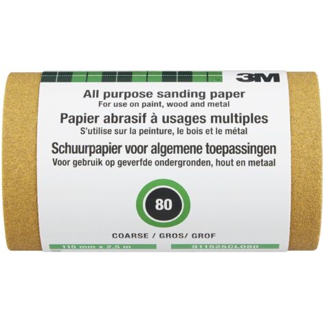 Carta Vetrata Gialla - Rotolo 115 Mm X 50 M, Grana 320, Per Legno, Metallo E Vernici - Foto 3