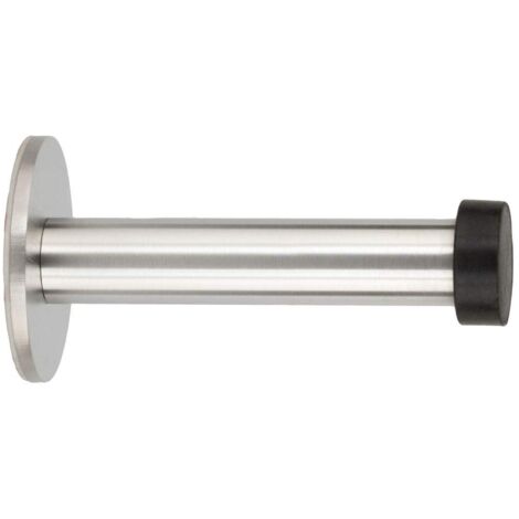 EVI Herrajes Fermaporta Adesivo Pour Instalazzione Murale Lunghezza: 90 mm Acciaio Inox Gomma Nera Ammortizzatore Paracolpi I-128ADAM (1/5)
