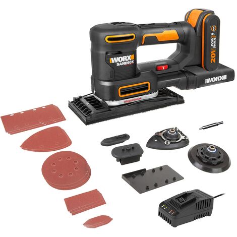 Worx WX820 Levigatrice Sandeck 5 in 1-20V con 1 batteria da 2.0Ah (1/4)