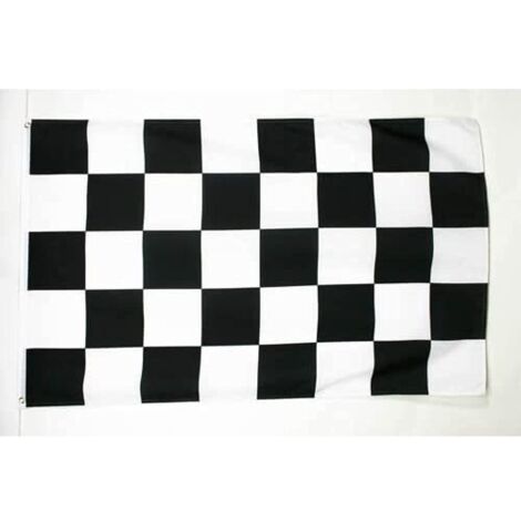 Bandiera A Scacchi 90x60 Cm AZ FLAG - Bianco E Nero Per Gare Automobilistiche - Foto 8