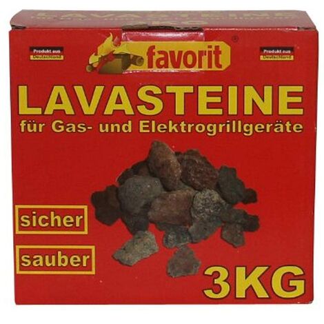 Unbekannt Favorit Roccia lavica Naturale 3050 per Il Gas e Griglie elettriche 3kg