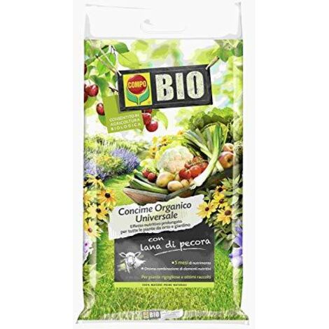 COMPO Concime Universale con Lana di Pecora, Consentito in agricoltura biologica, 4 kg