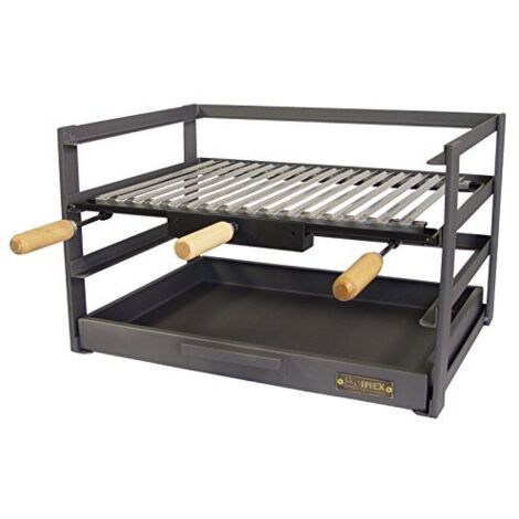 IMEX EL ZORRO Cassetto Barbecue con griglia, Nero, 72 x 41 x 35 cm, 71479.0