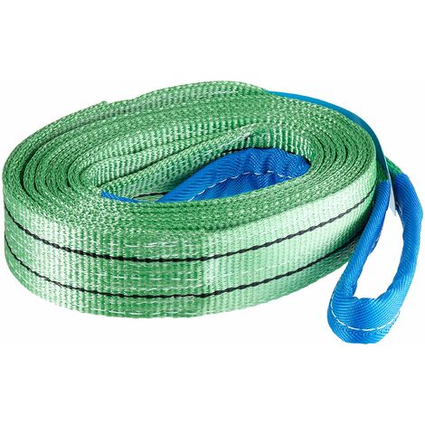 Braun 20042HB - Cinghia di sollevamento 2000 kg, lunghezza 4 m, con passanti rinforzati, colore: Verde