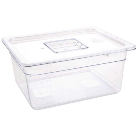Contenitore Gastronorm 1/2 In Policarbonato – 325x265mm, Resistente Da -40°C A +100°C, Vogue U230