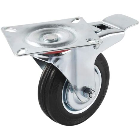 Ruote Per Carrello 200mm AsiaShopping - 8 Ruote In Poliuretano 100 Mm Industriali Con Piastra Girevole Per Carrelli Carrelli Portata 500 - Foto 4